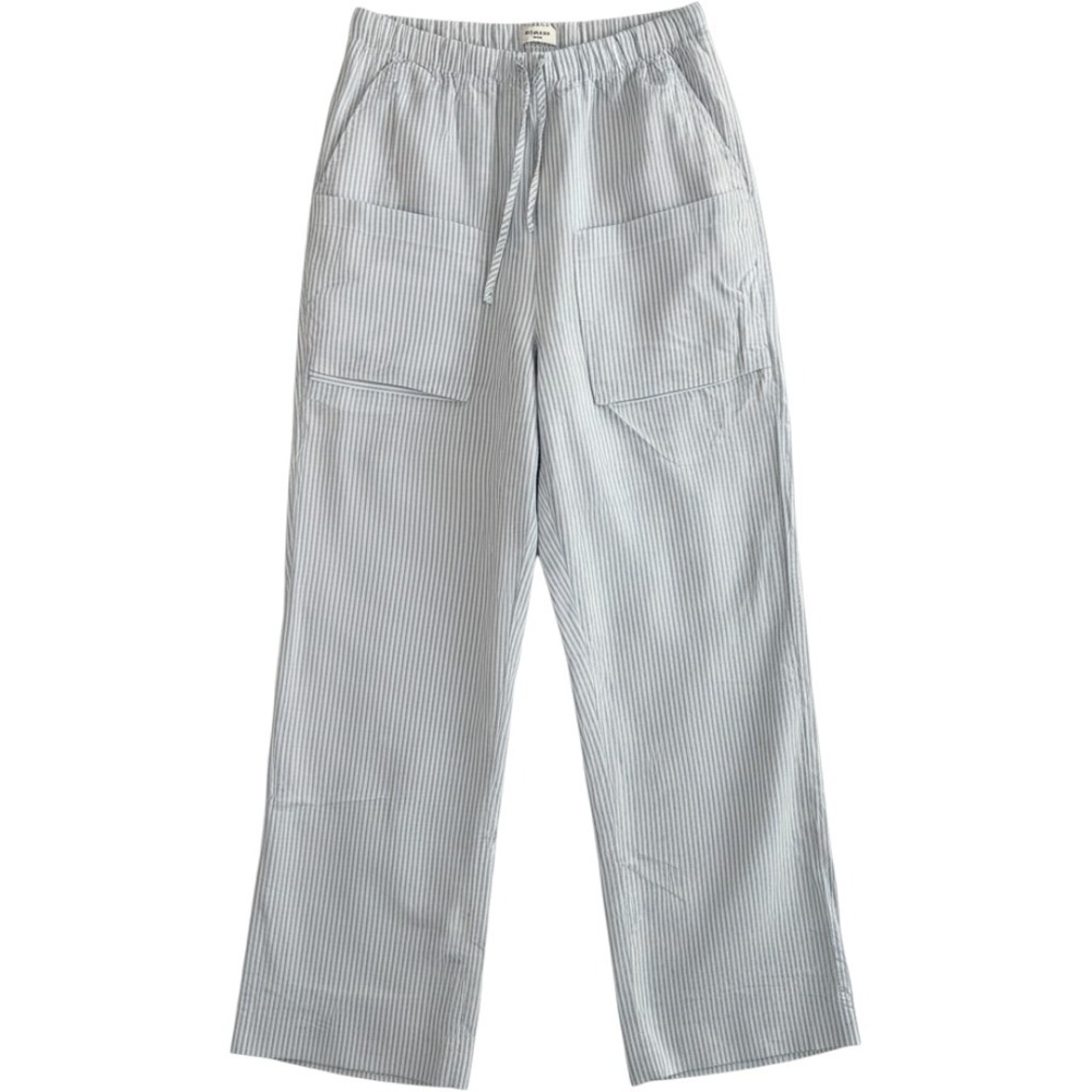 Babaton Aritzia System Poplin Pants SM Cotton Pull on Utility Blue White